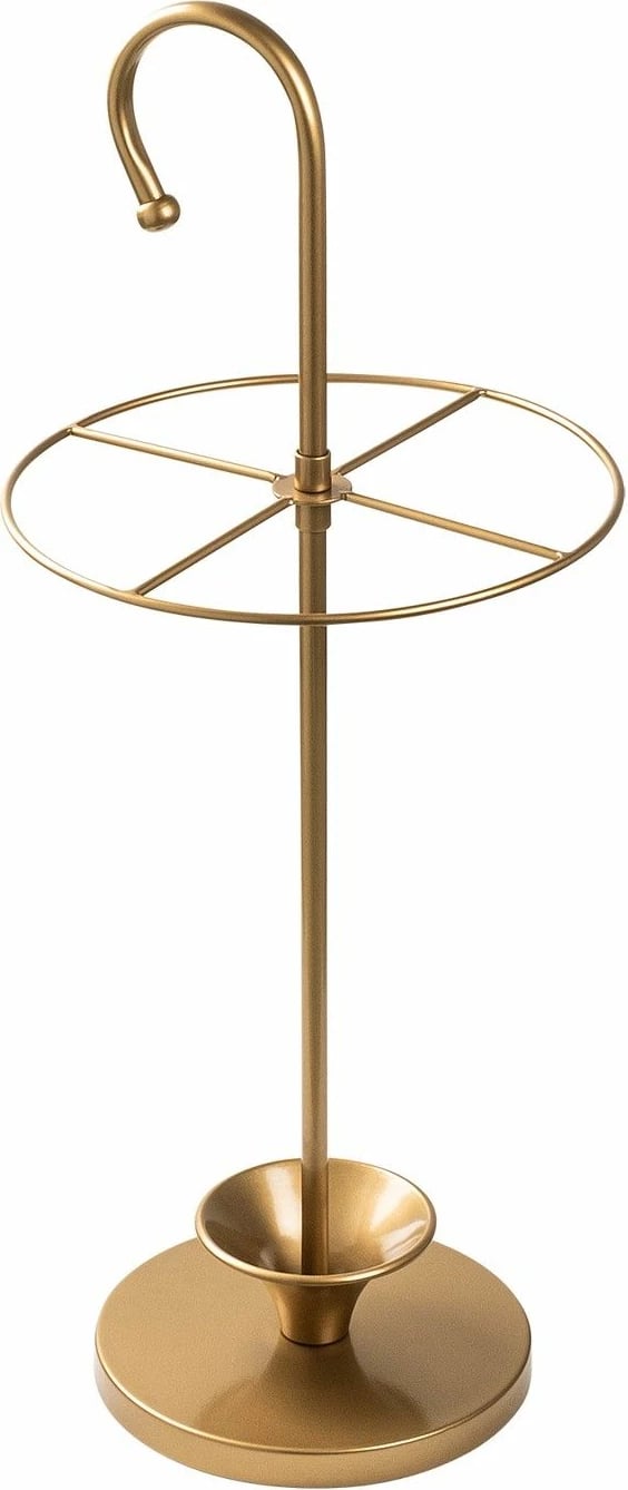 Stendë për ombrella, metalike, ngjyrë ari, Evila Originals, 27x27x65cm