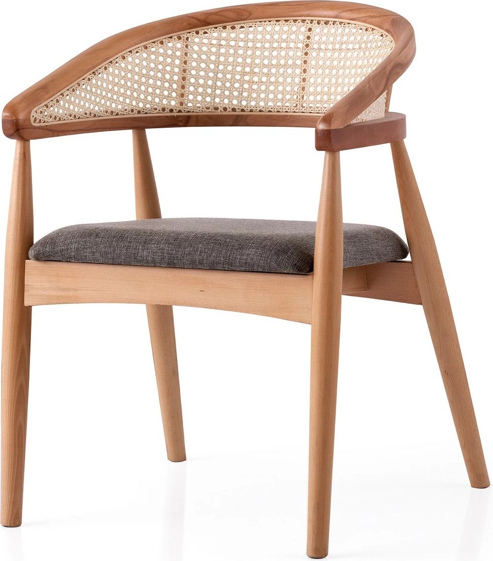 Karrige Skye Decor, atlas, 4353, ngjyrë lisi dhe kafe e çelët