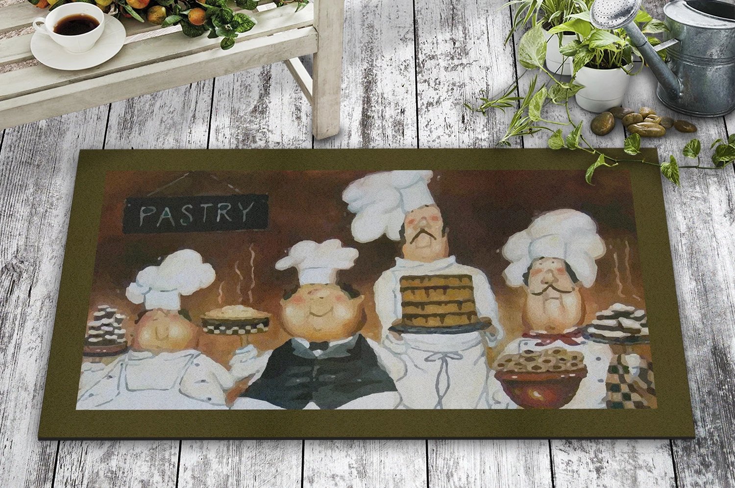 Shilte hyrëse PVC Aberto Design, Cook Team, shumëngjyrëshe, 45x70cm