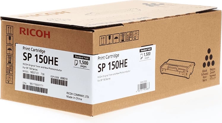 Toner, Ricoh SP 150 / 408010 1500 faqe XL, i zi