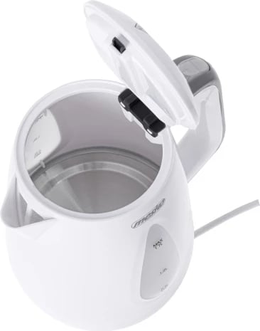 çajnik elektrik, Adler Mesko, MS1261, 1.7 L, 2200W, plastikë, i bardhë/gri