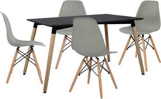 Set tavoline ngrënieje 5 pjesë me tavolinë dhe 4 karrige FH102229 120x80x73 cm