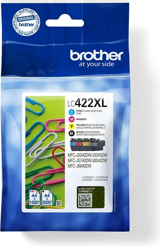 Tinte Brother LC422XLVAL 4er Multipack, BKCMY