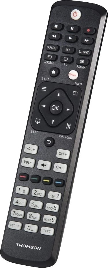 Kontrollues i largët për TV Philips nga Thomson, i zi
