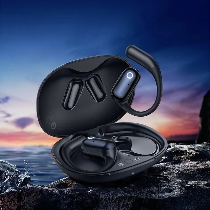 Kufje wireless HOCO EA6, open-ear, Bluetooth, me mikrofon, e zezë