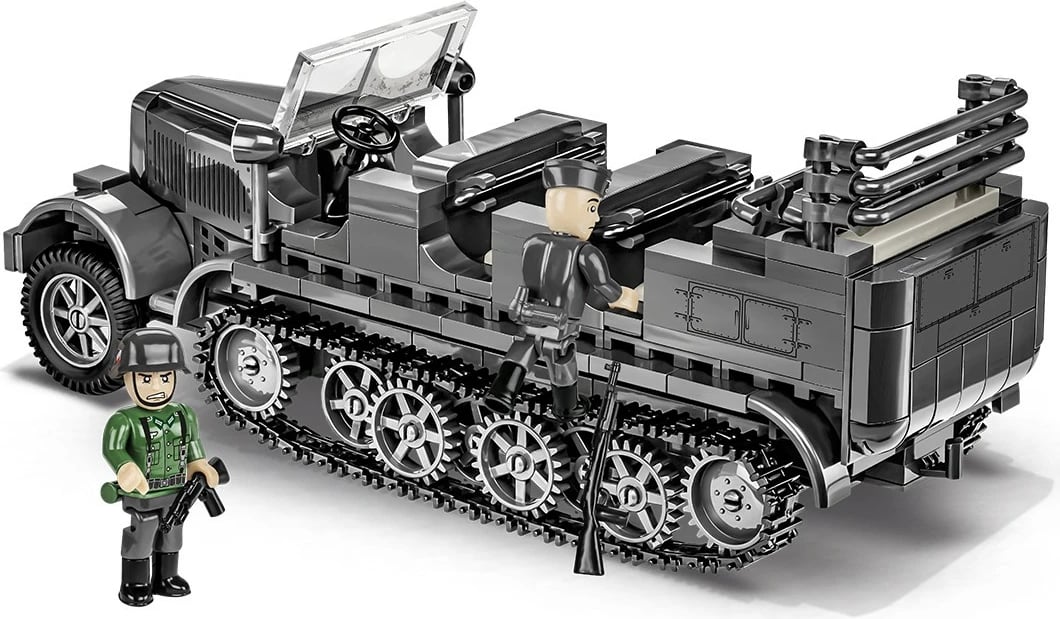 Set ndërtimi Cobi Klocki Sd.Kfz. 7 Half-Track, 439 pjesë, 1:35, me 2 figura, Gri