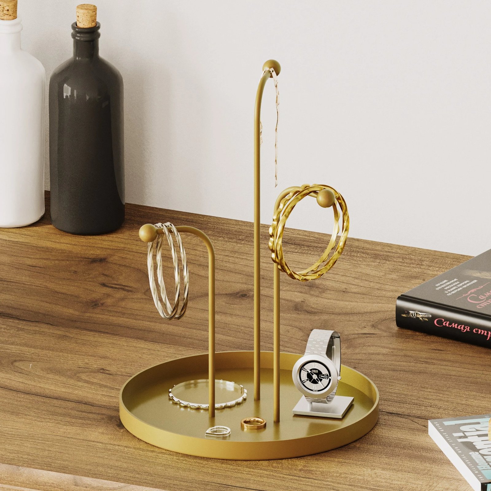 Aksesor dekorativ metalik, dizajn Aberto, Leros-B, ngjyrë ari