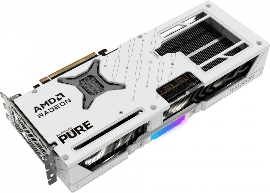Kartelë grafike Sapphire Radeon RX 9070 XT PURE, 16GB GDDR6, 256-bit, e bardhë