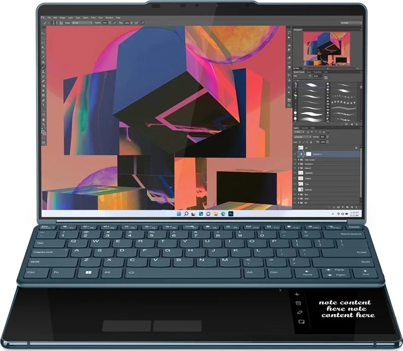 Laptop hibrid Lenovo Yoga 9, i7-1355U, 13.3" Touchscreen 2.8K, 16 GB RAM, 1 TB SSD, Wi-Fi 6E, Windows 11 Home, Teal
