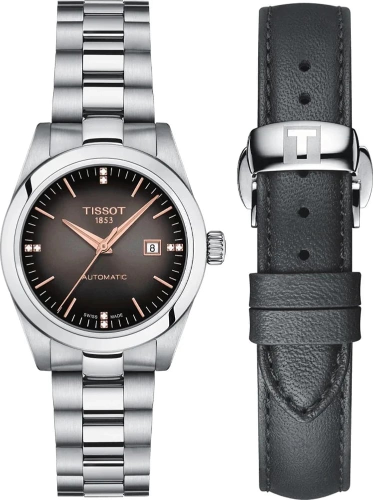 Orë dore TISSOT T-MY LADY AUTOMATIC W-DIAMONDS femra, argjendtë