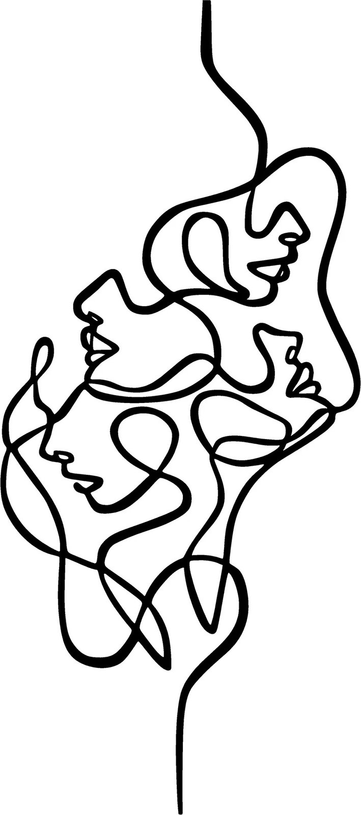 Aksesor dekorativ metalik për mur, Wallity, fytyra, ngjyrë e zezë, 40x100cm