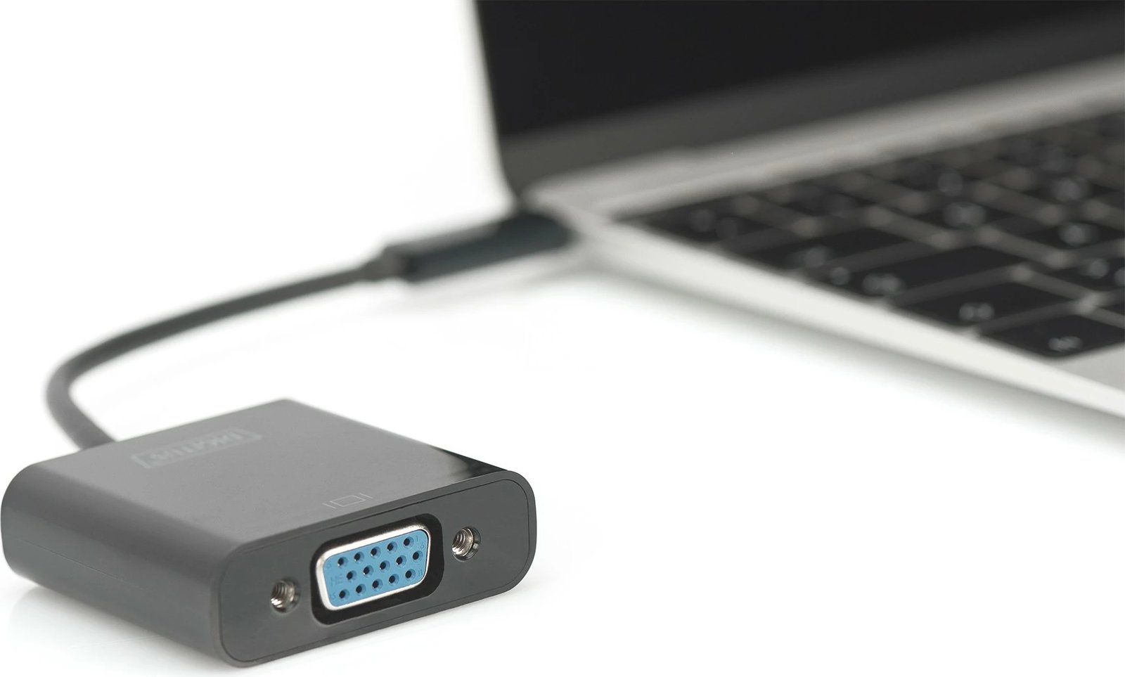 Adapter USB-C në VGA Digitus, 19.5cm, i zi