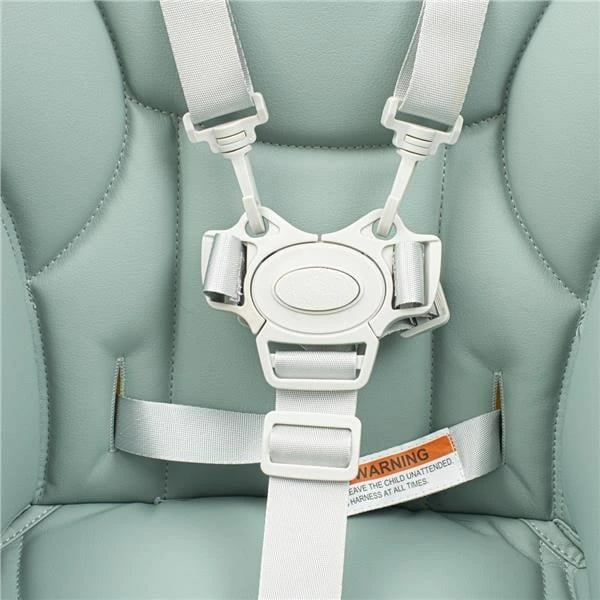 Karrige e lartë për bebe, New Baby, Muka, 5 nivele lartësie, shpinore 6 pozicione, tabaka dyshe, dusty green