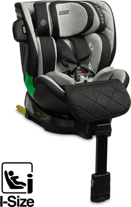 ulëse auto për fëmijë, CARETERO Turox i-Size, 40–150 cm, ISOFIX, rrotullim 360°, gri