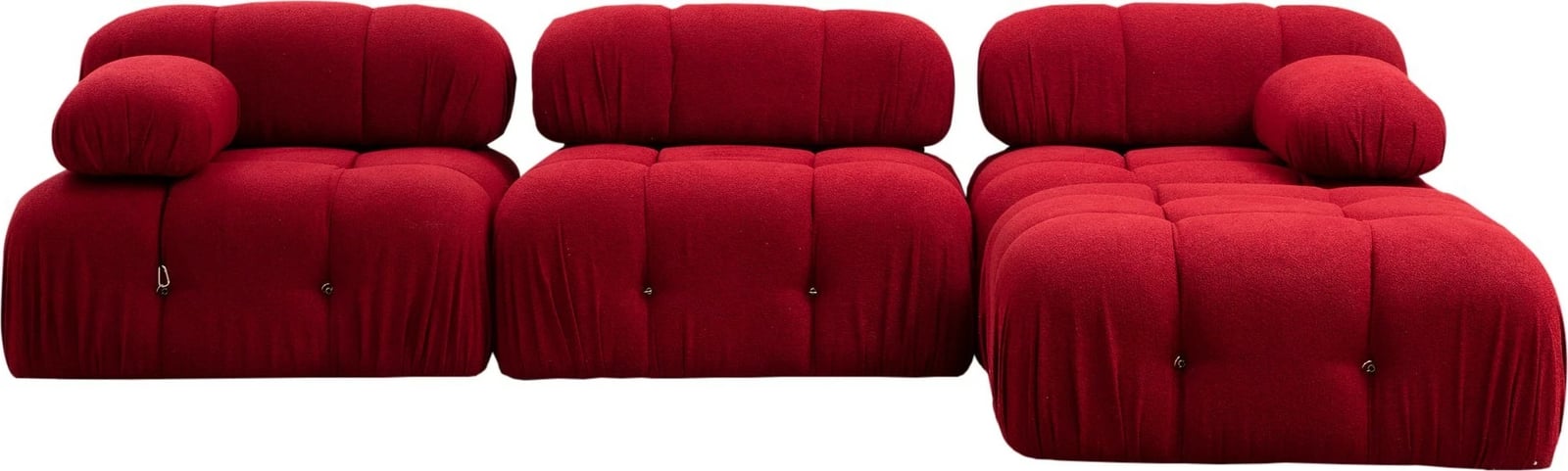 Kënd-sofë Bubble, ngjyrë e kuqe, Atelier del Sofa (L1-O1-1R-Puf)