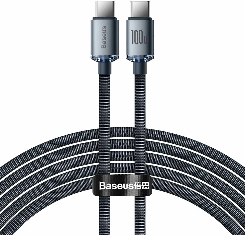 Kabllo USB-C në USB-C Baseus CAJY000701, 2m, 100W, e zezë Kabllo USB-C në USB-C Baseus CAJY000701, 2m, 100W, e zezë