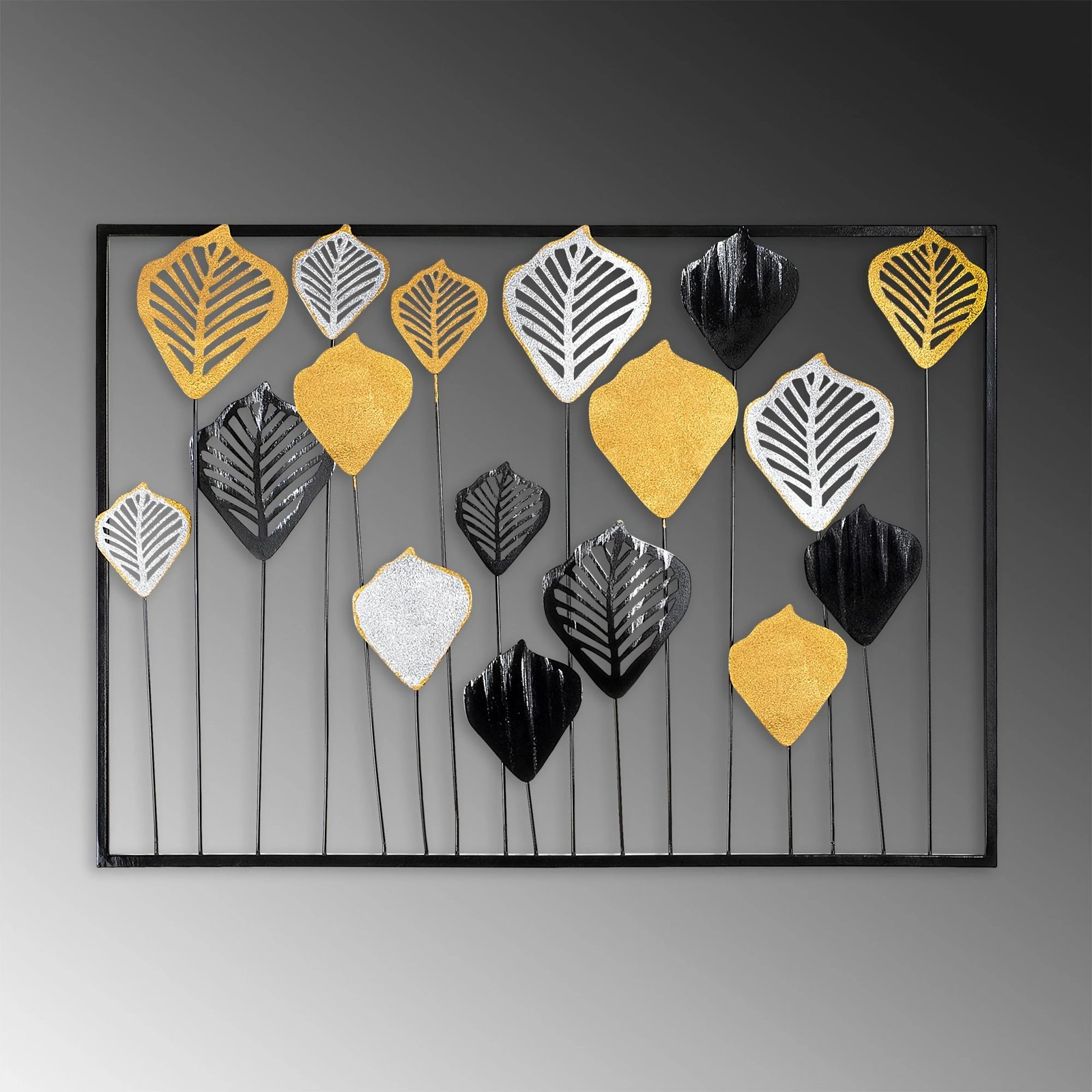 Aksesor dekorativ metalik për mur, Wallity, shumëngjyrësh, hornbeam