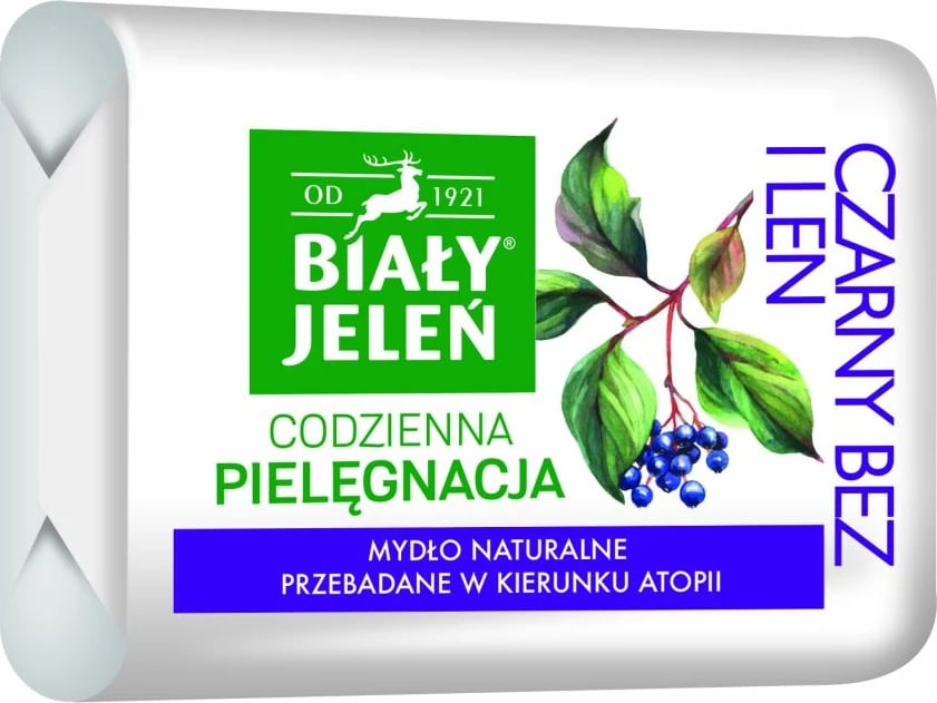 Sapun natyral Biały Jeleń me shtog të zi dhe lin 100g