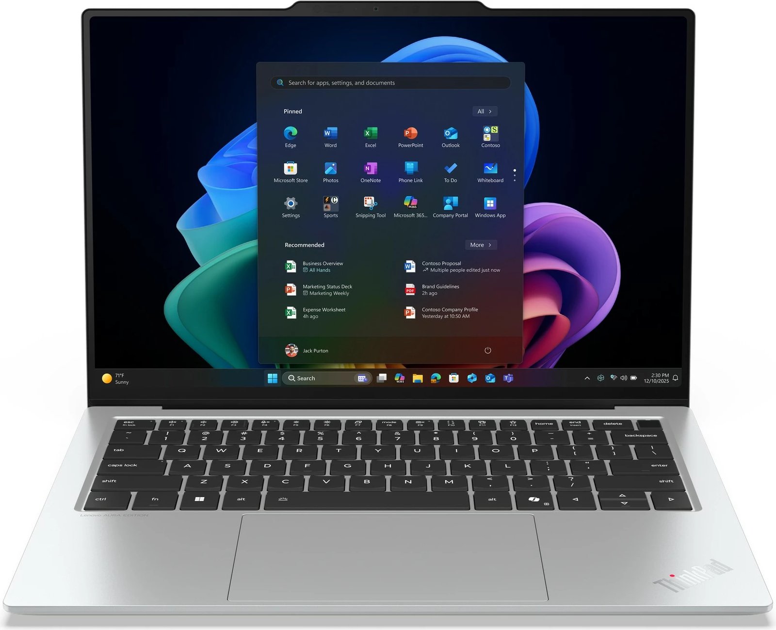 Laptop Lenovo ThinkPad X9 14 G1, Intel Core Ultra 7 258V, 32GB RAM, 1TB SSD, 14 inç Touch, argjendtë