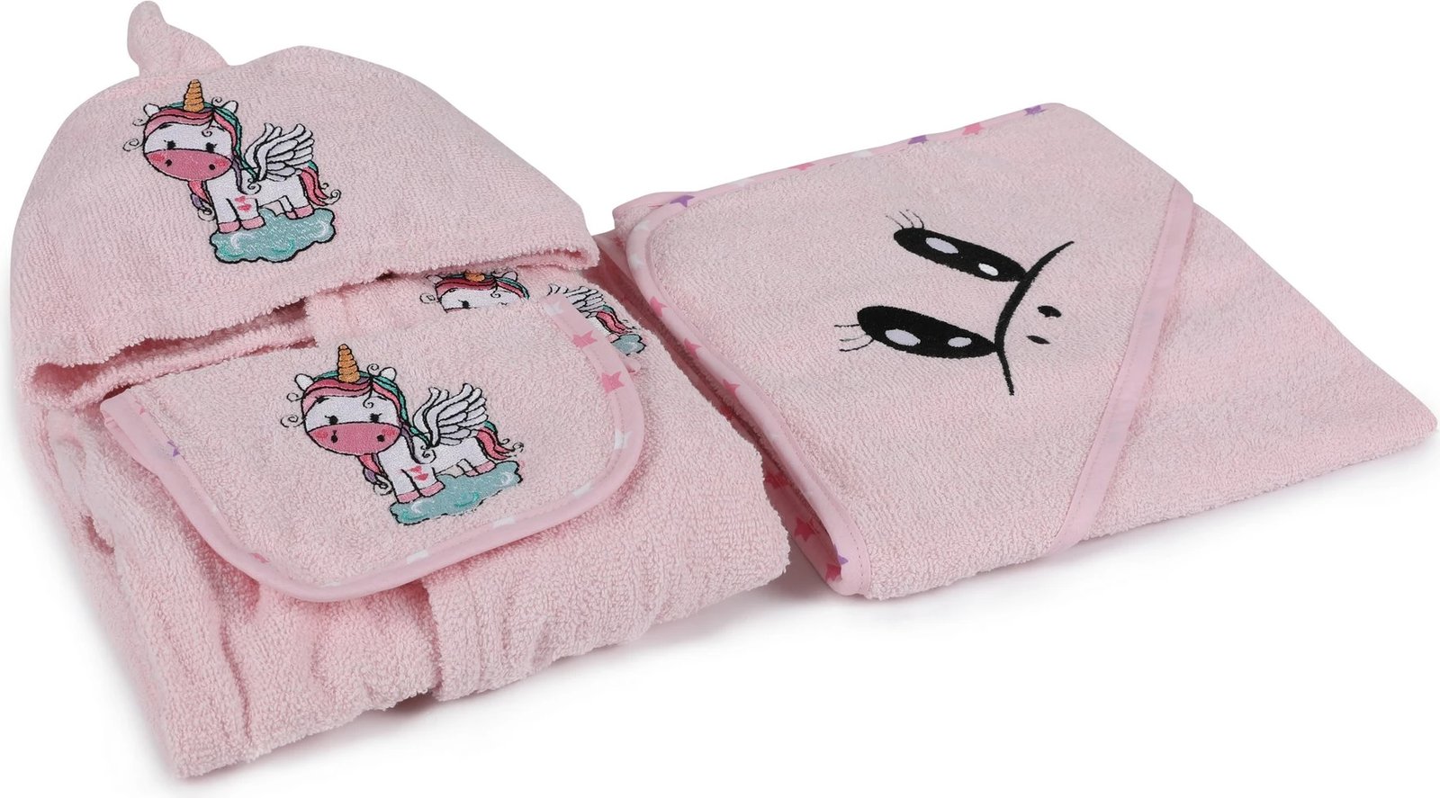 Set banjo për bebe, temë unikorn, rozë, për moshën 0-2 vjet