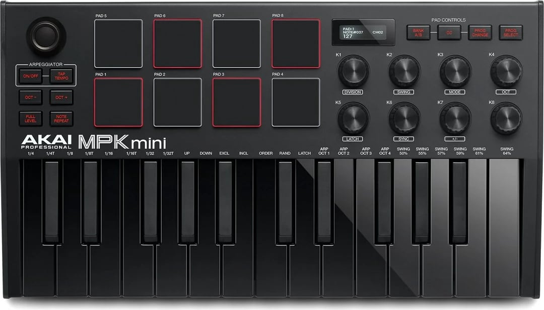 Kontrollues muzikor Akai MPK Mini MK3, MIDI USB, i zi