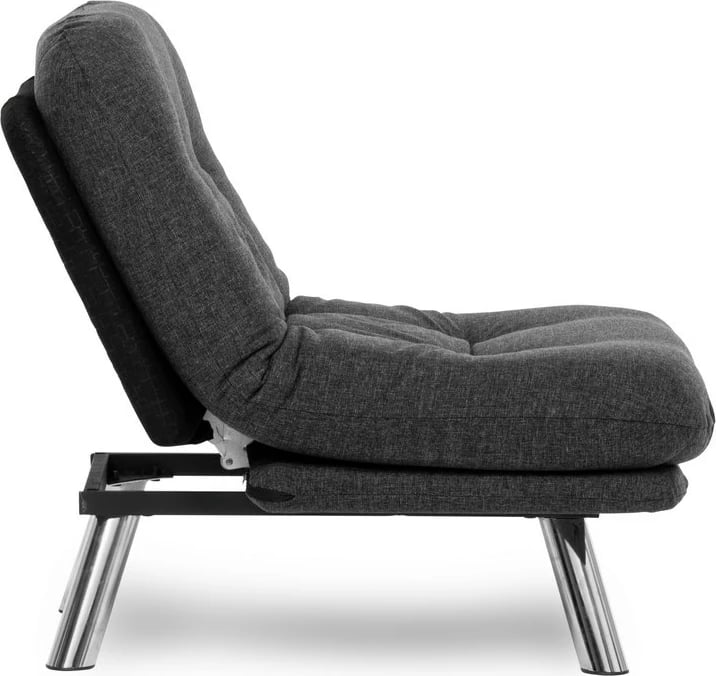 Krevat-karrige një vendi, Atelier del Sofa, Misa Small Solo, ngjyrë gri e errët