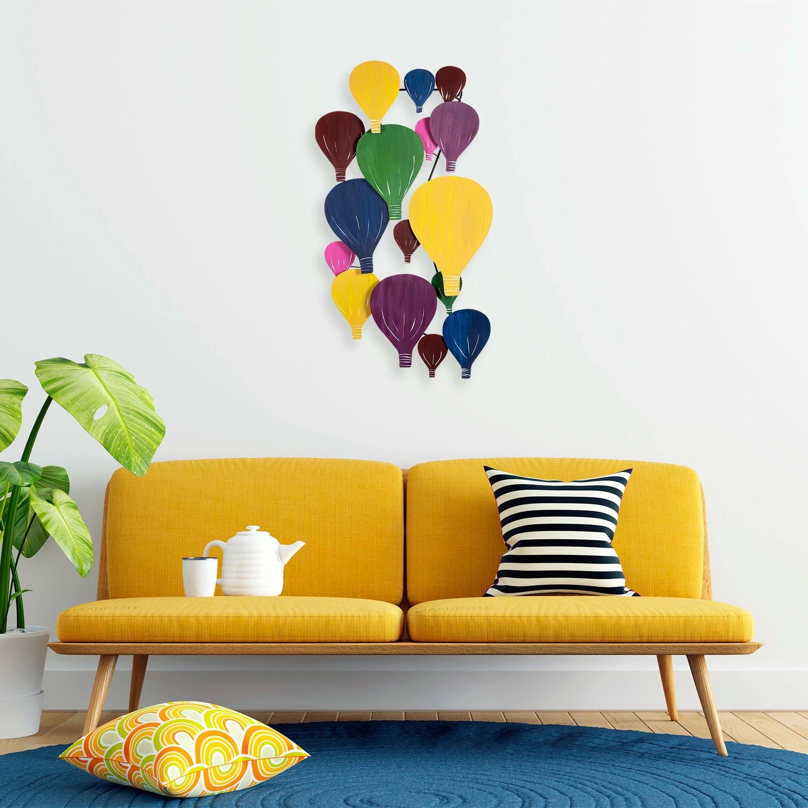 Aksesor dekorativ metalik për mur, Wallity, Kapadokya, shumëngjyrësh