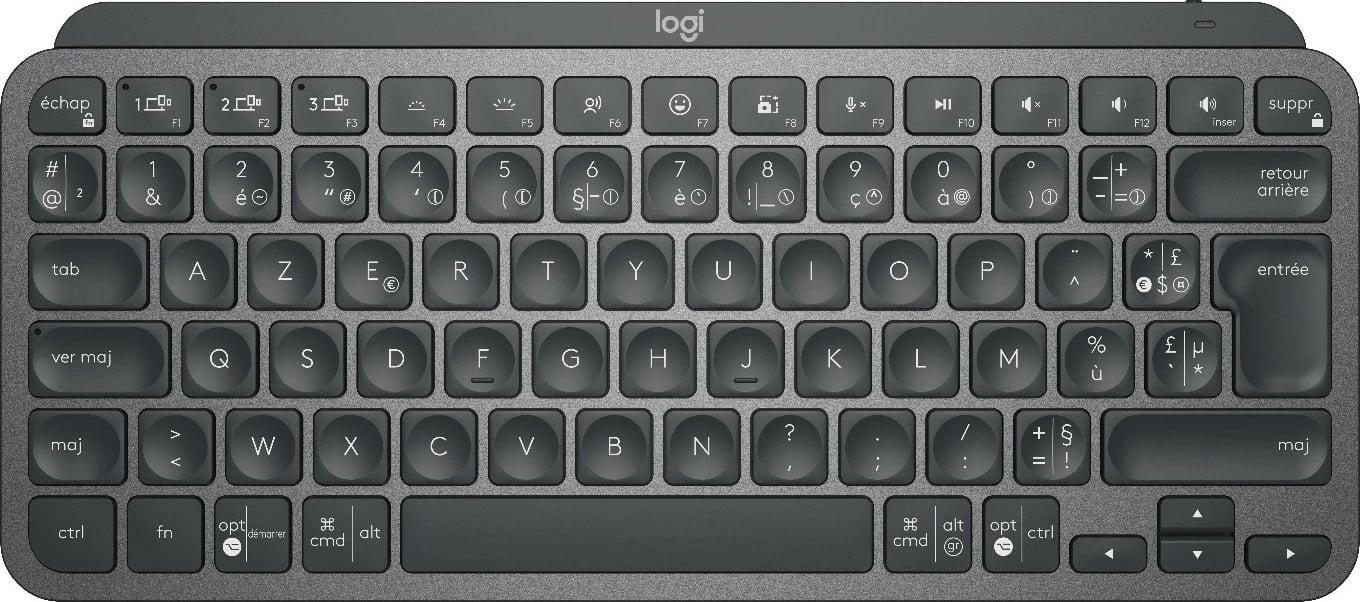 Tastierë Logitech MX Keys Mini, wireless, e ndriçuar, gri e errët