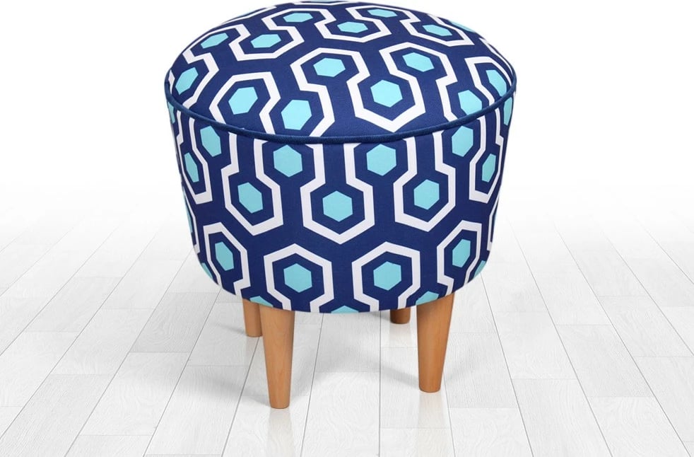 Puf Atelier del Sofa, Sky v2, blu e bardhë