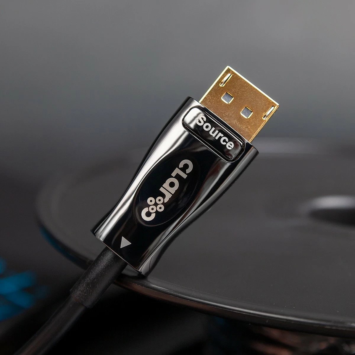 Kabëll optik Claroc DisplayPort 1.4 AOC 8K 10 m, ngjyrë zi-gri