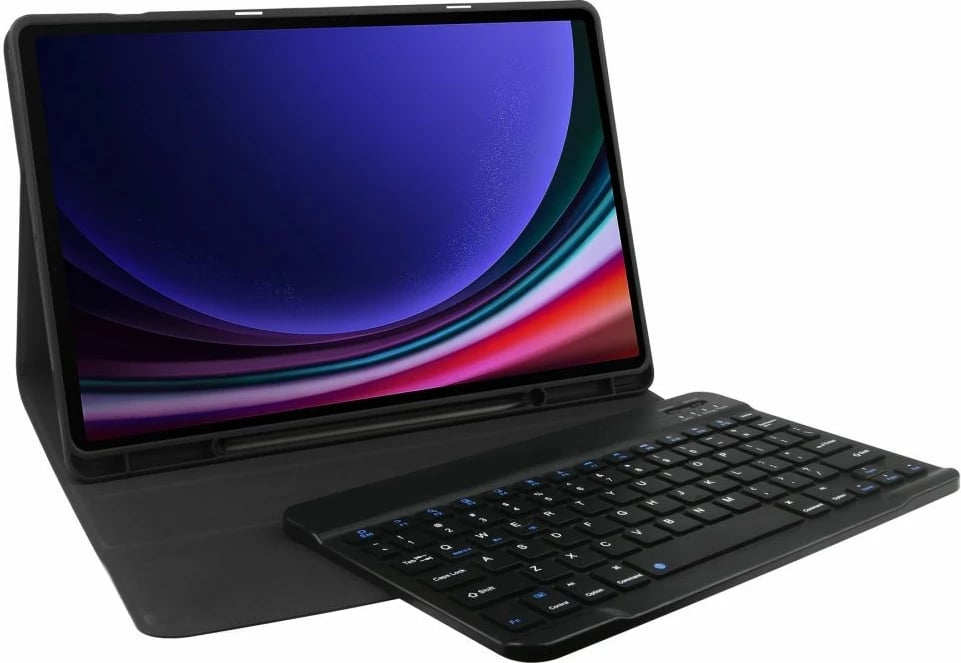 Mbështjellës me tastierë Tech-Protect SC Pen për Samsung Galaxy Tab S9 FE Plus 12.4", i zi