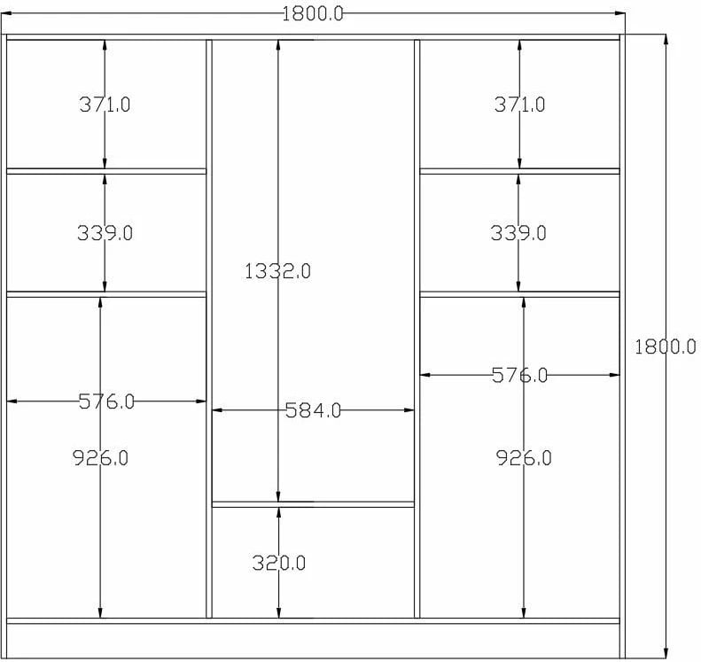 Dollap Skye Decor, Rb-157, ngjyrë e bardhë mat