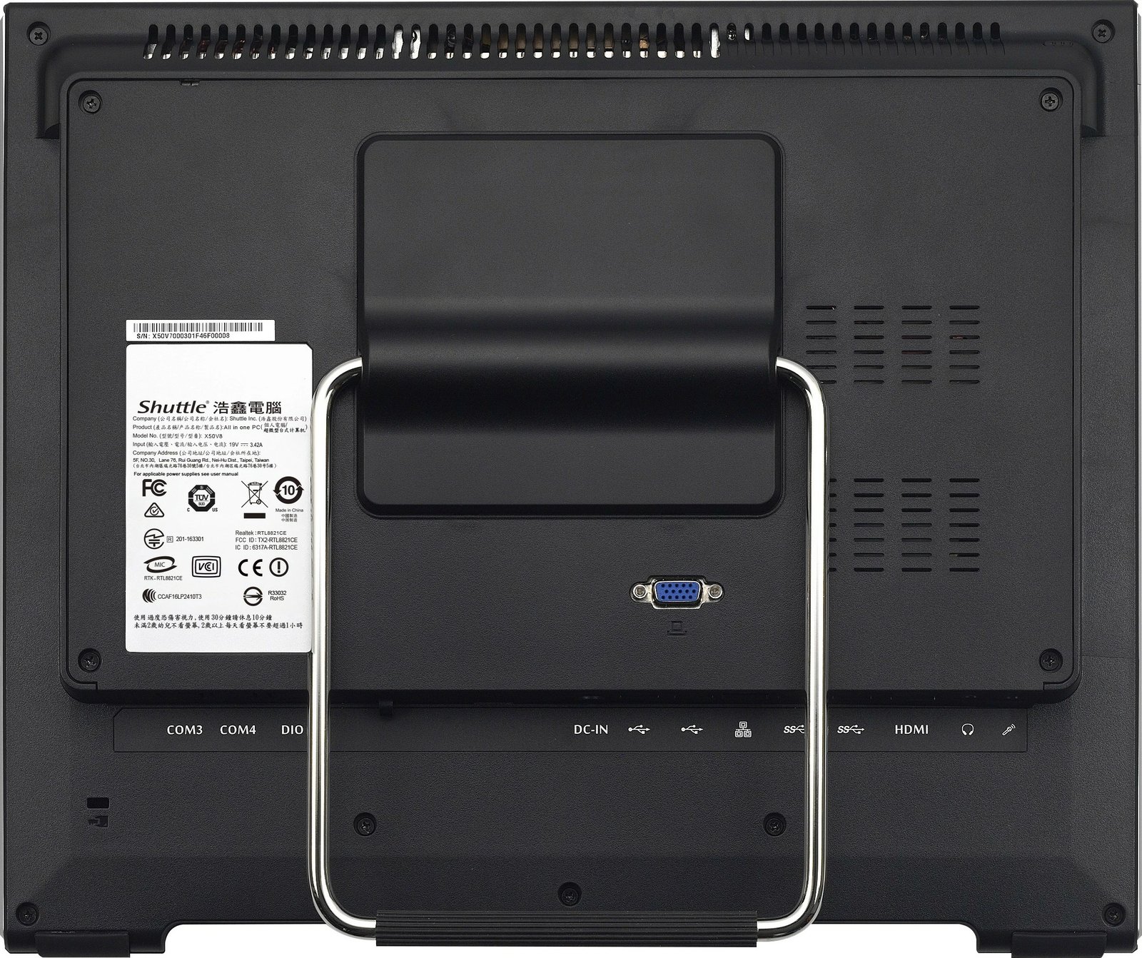 Barebone Shuttle X50V8U3, i3-10110U, 15.6", e zezë