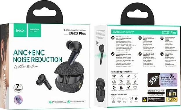 Kufje HOCO EQ23 PLUS II wireless in-ear, Bluetooth, e zezë