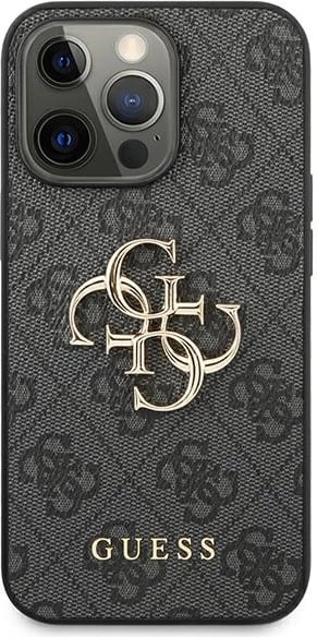 Mbështjellës Guess GUHCP13X4GMGGR për iPhone 13 Pro Max 6.7", hardcase, gri