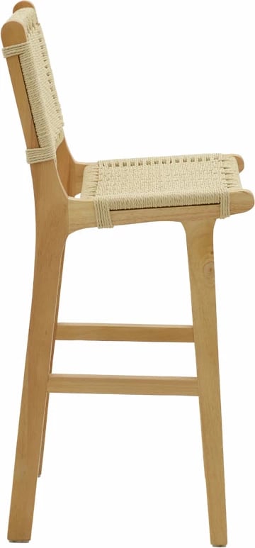 Karrige për bar Julien dru gome natyral-litar natyral 45x46x95cm