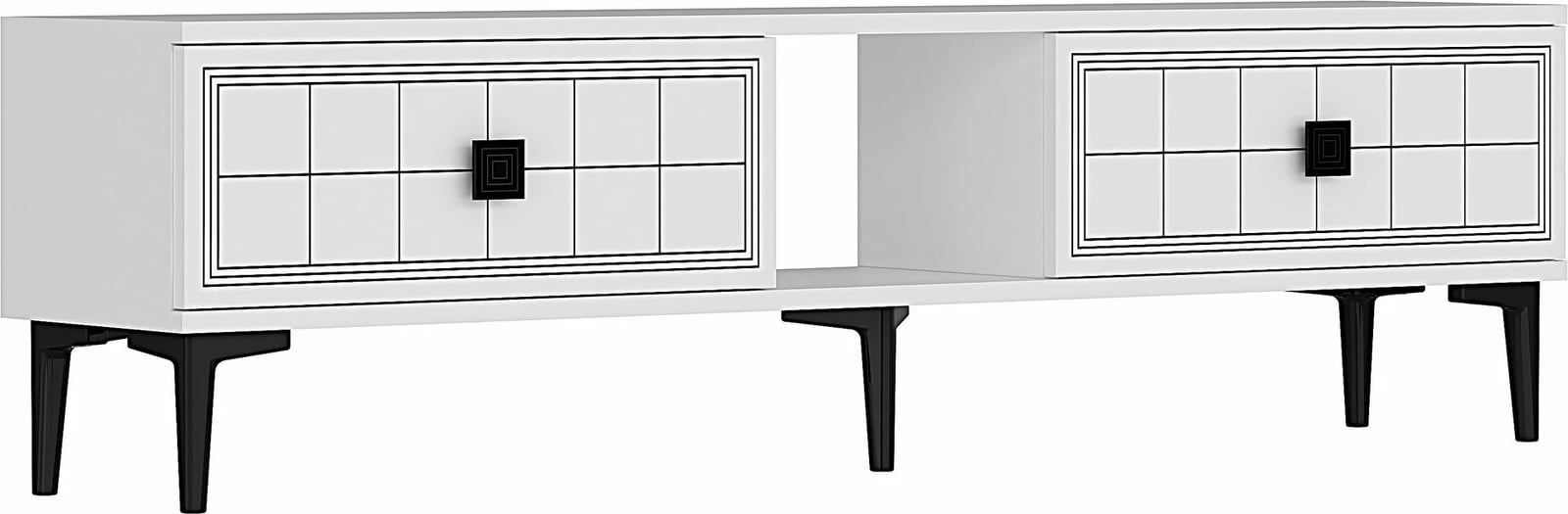 Komodë TV Skye Decor, Yuka 150, e bardhë