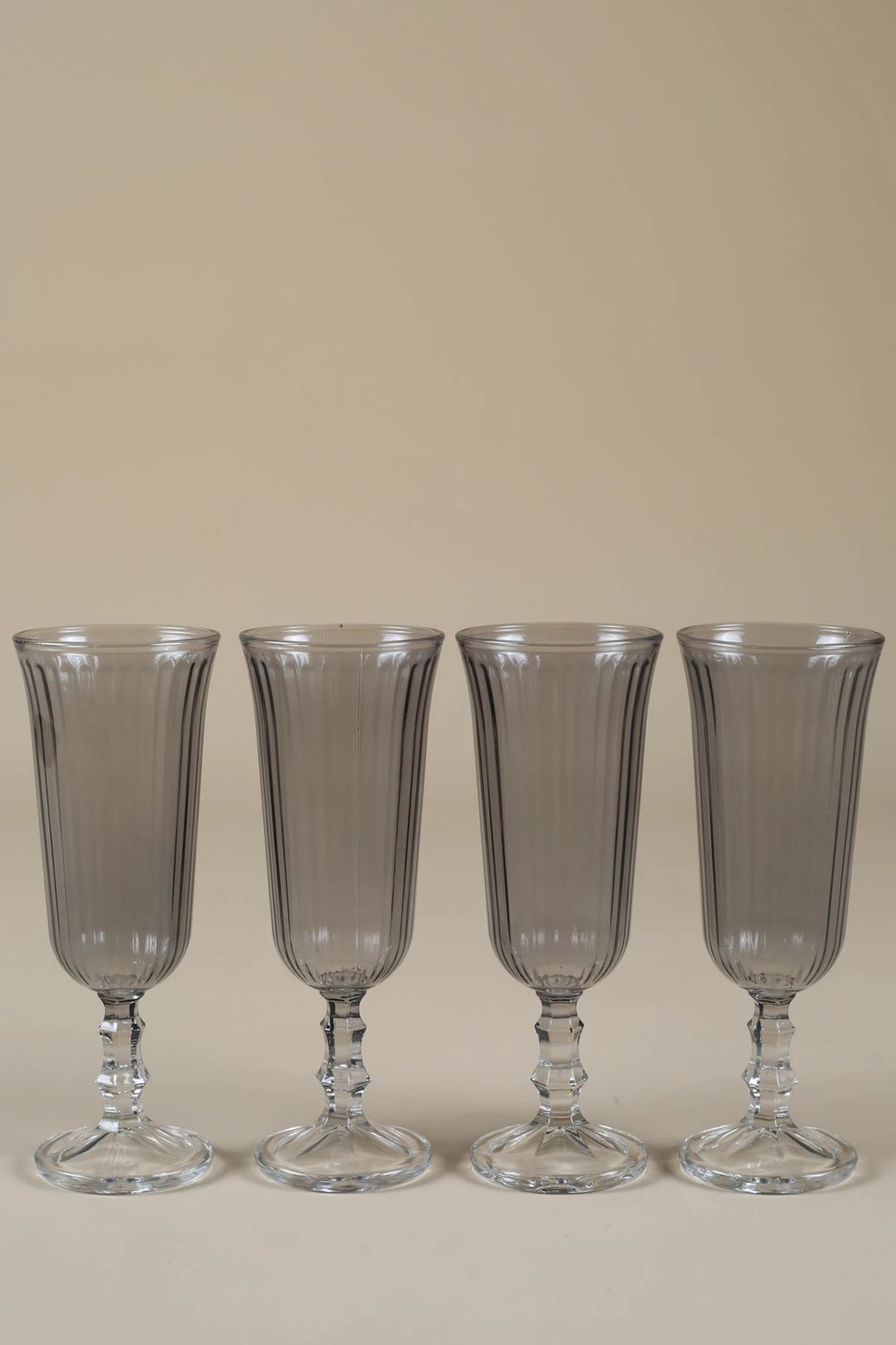 Set gotash prej qelqi (4 copë), Hermia Concept, Splendid 120, ngjyrë fume