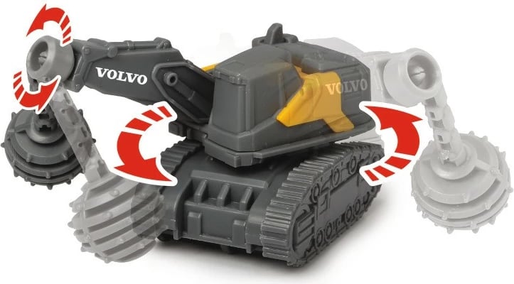 Set lodrash automjete ndërtimi Dickie Volvo CONSTR 5-pack, plastikë, verdhë/zezë