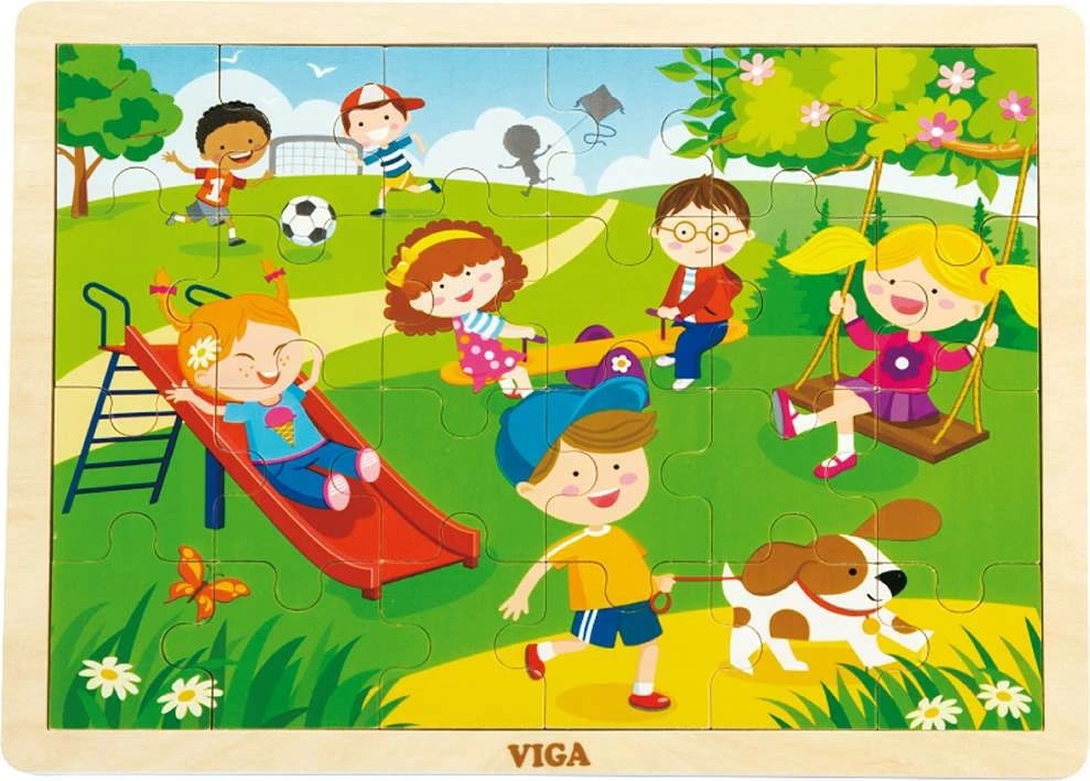 Puzzle druri për fëmijë, Viga, Spring, 24 copa, 30x23 cm, shumëngjyrësh