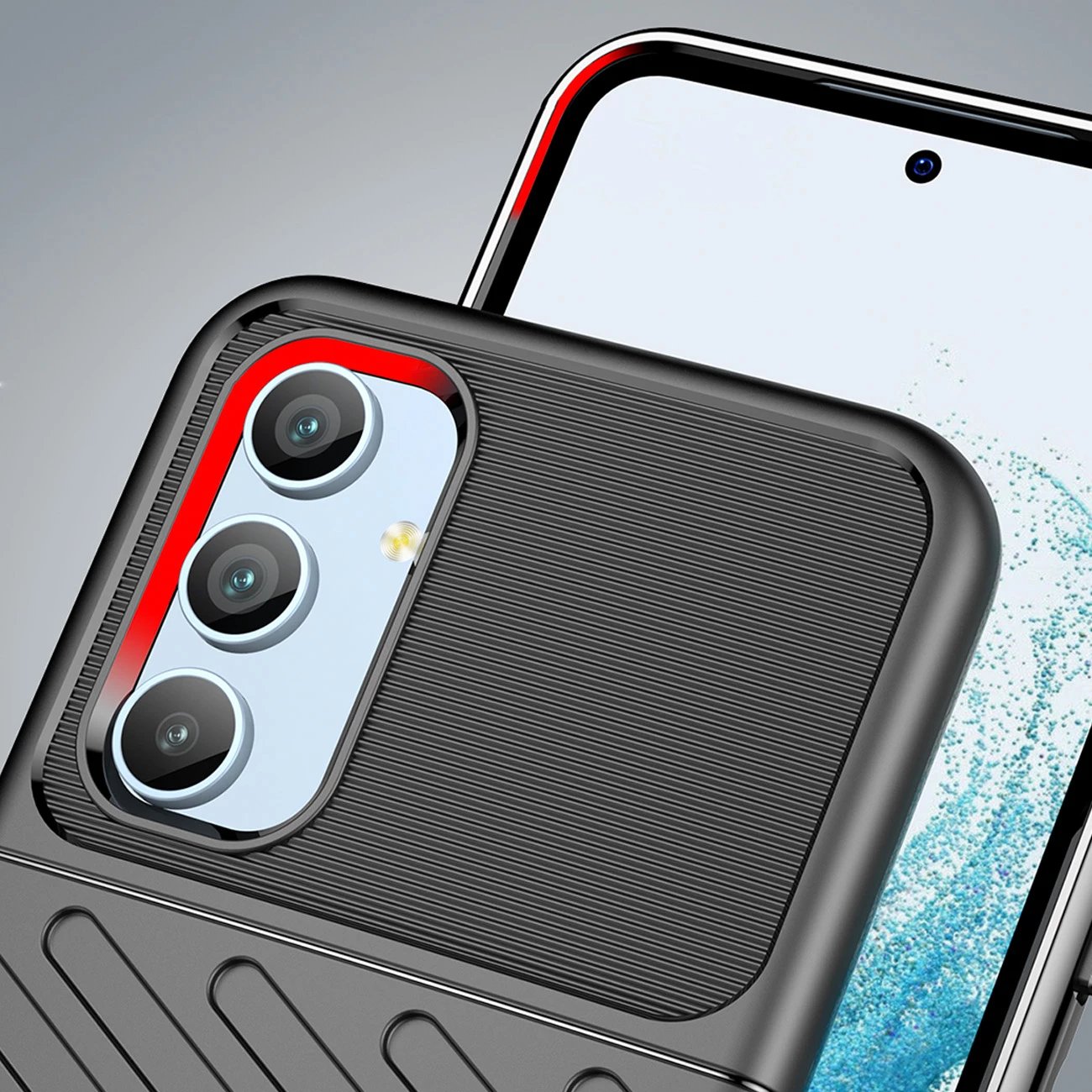 Mbështjellës Hurtel Thunder Case për Samsung Galaxy A54 5G, TPU, i zi