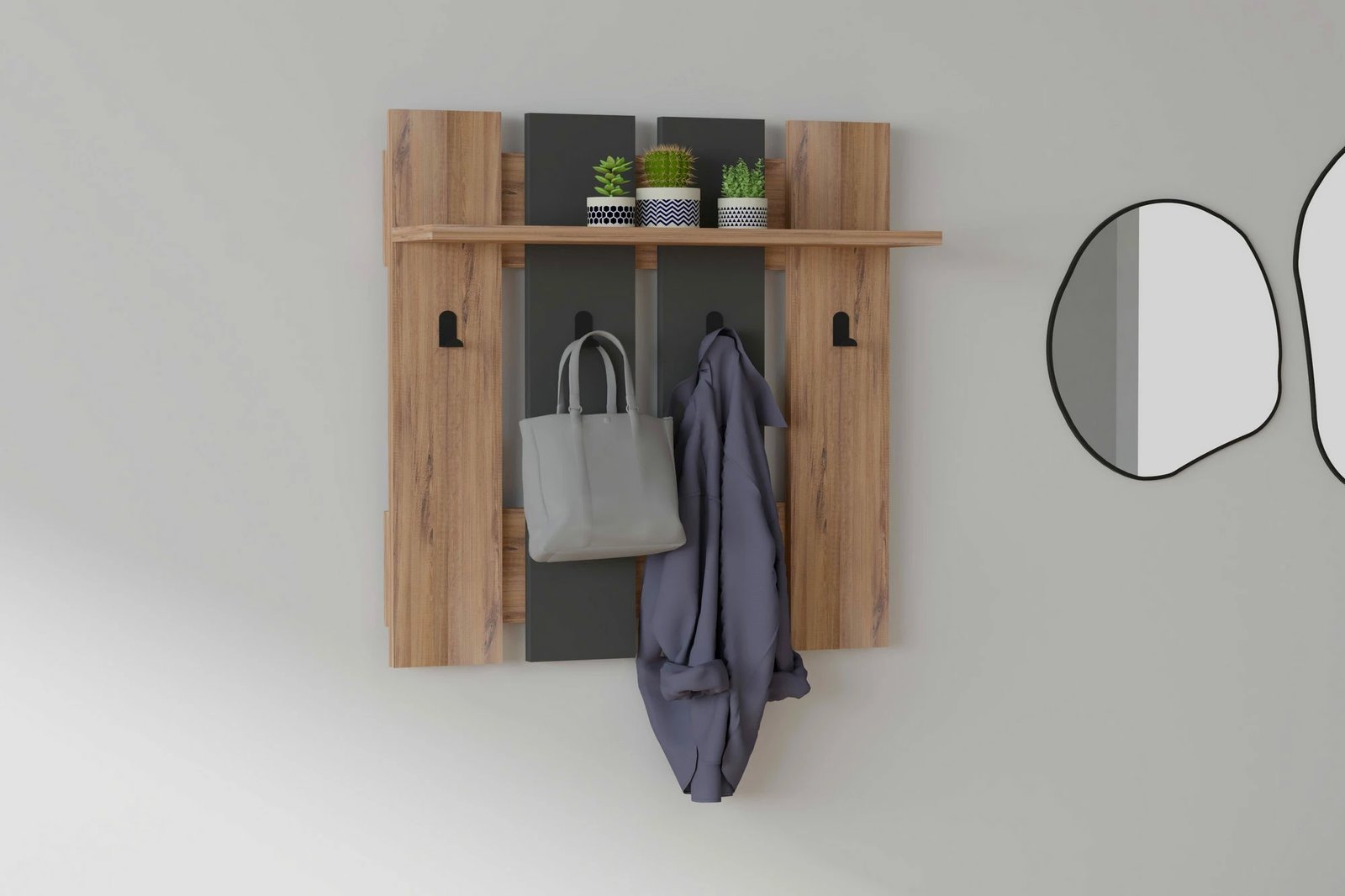 Varëse muri Hanah Home, Mita, ngjyrë arre dhe antracit