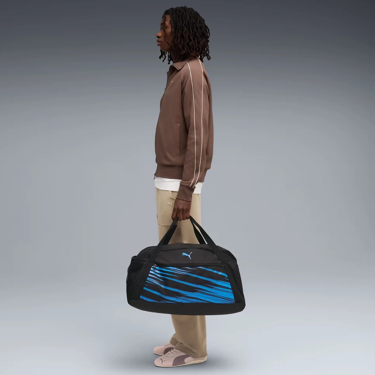 Çantë sportive Puma unisex, e zezë-blu Çantë sportive Puma unisex, e zezë-blu