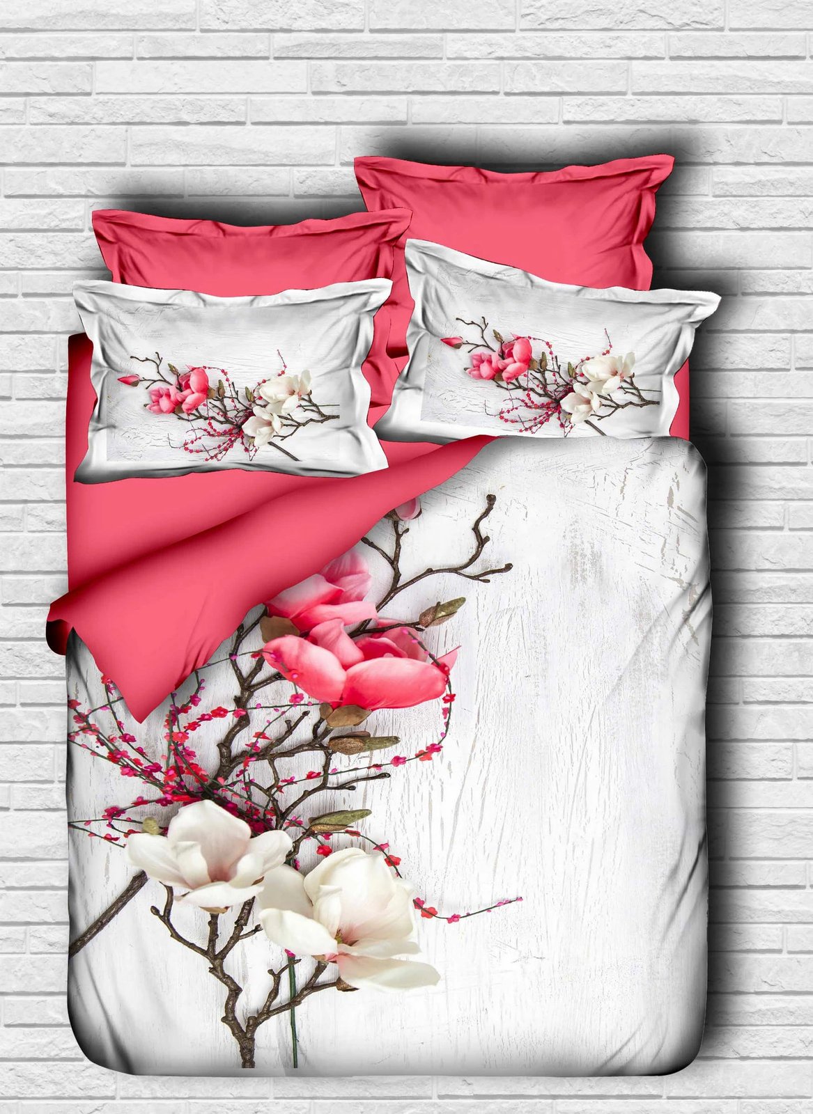 Set mbulesë për jorgan king size, rozë dhe e bardhë, L'essentiel, 108