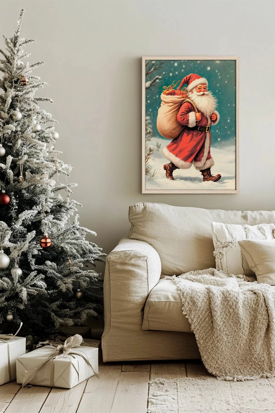 Pikturë dekorative me kornizë, shumëngjyrëshe, Wallity, Nwyearsngmdl4, 33x48 cm