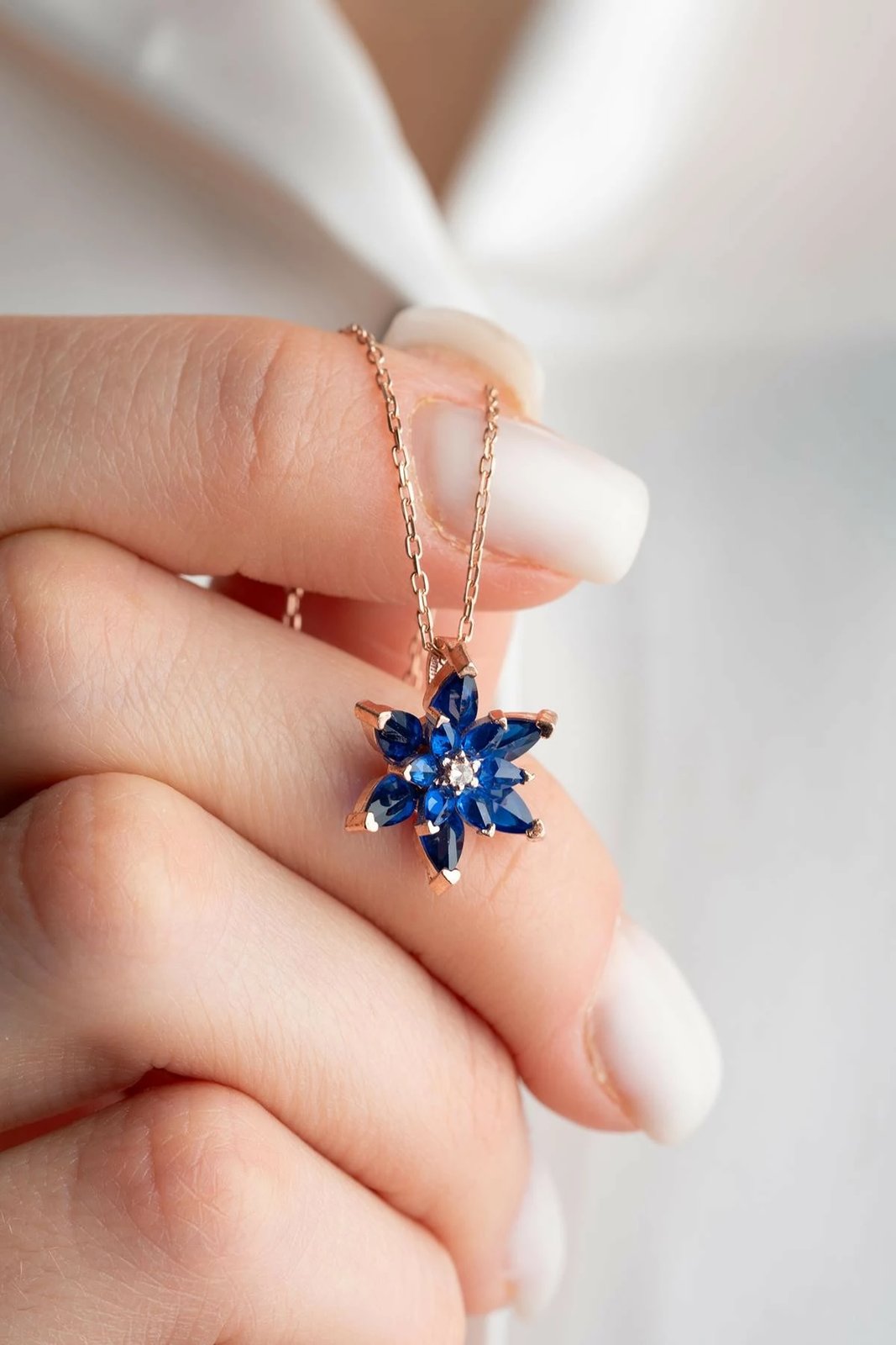 Varëse argjendi e hollë, ngjyrë rozë ari dhe kaltër navy, Jumeon, NRZ999362