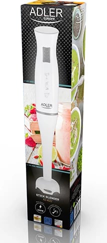 Blender dore, Adler AD 4622, 200W/300W, 14240 RPM, tehe inoksi, bosht i shkëputshëm, e bardhë