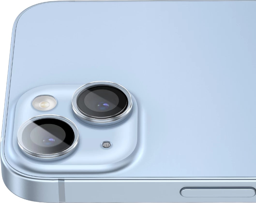 Xham i temperuar Baseus për kamera iPhone 14 / iPhone 14 Plus, transparent, me set pastrimi