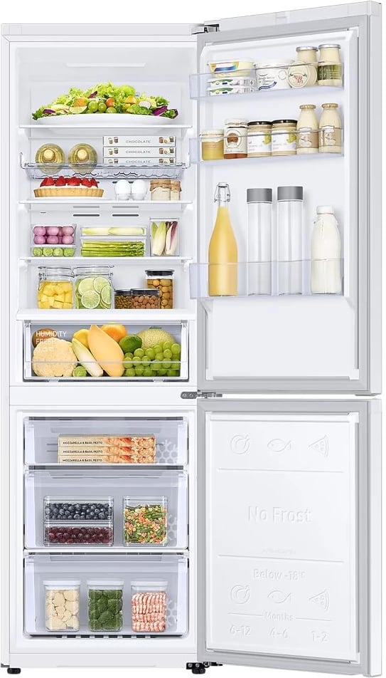 Frigorifer i kombinuar Samsung RB38C600ES9/EK 390L No Frost SpaceMax All-Around Cooling AI Energy Mode, inox i rafinuar