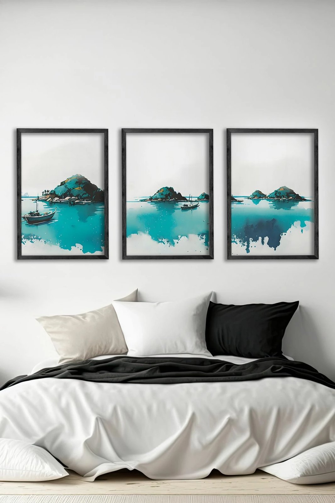 Pikturë dekorative me kornizë, set prej 3 copësh, Wallity, Ersy3Syhcrv50